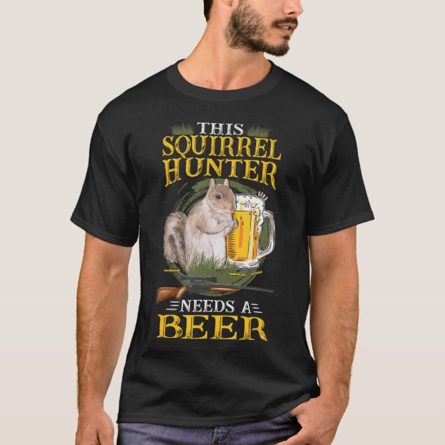 Camiseta Cacería De ardillas Disparo De ardillas Y Ardilla  (Anverso)