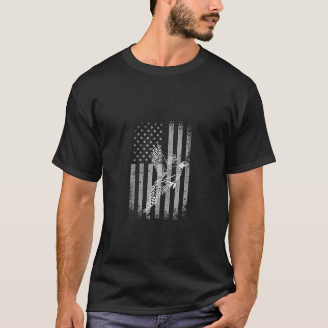 Camiseta Cacería de aves faisanes Bandera estadounidense Ca (Anverso)