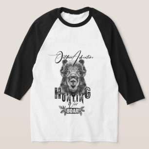 Camiseta Cacería de jabalíes, aventura al aire libre T-Shir