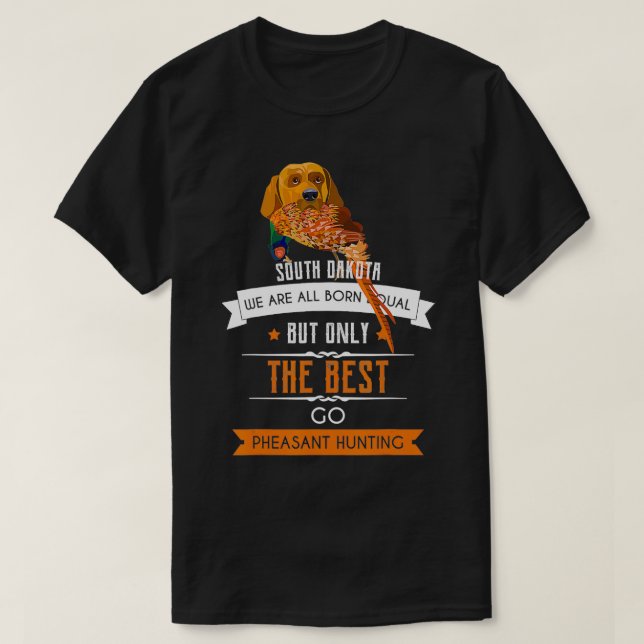 Camiseta Cacería de pájaros por faisanes en Dakota del Sur (Diseño del anverso)