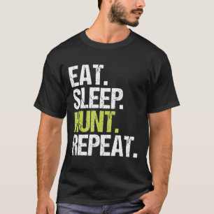 Camiseta Cacería de sueño repetida de Navidades de caza de 