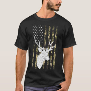 Camiseta Cacería divertida de camuflaje La Bandera De Ee.Uu