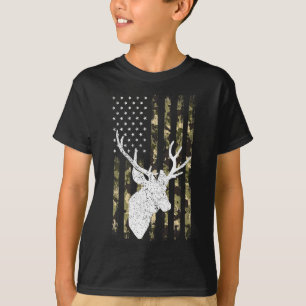 Camiseta Cacería divertida de camuflaje La Bandera De Ee.Uu