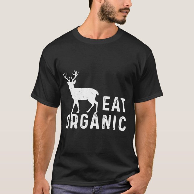 Camiseta Cacería orgánica querida cazadora de carne de cerd (Anverso)