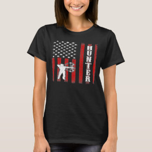 Camiseta Cacería patriótica con arcos de caza norteamerican