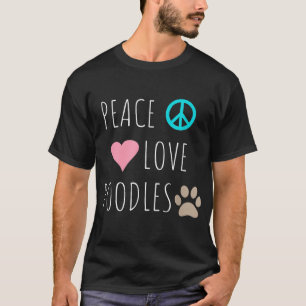 Camiseta Cacerolas de amor por la paz adoran a los perros c
