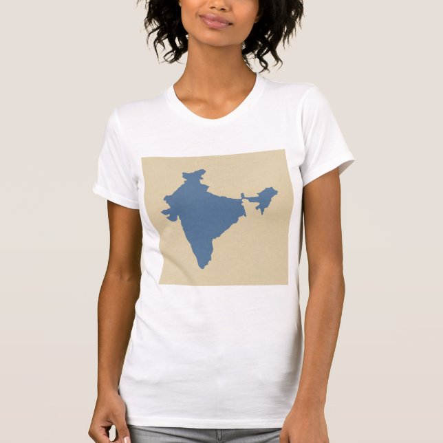 Camiseta Cachemira: Modos de especias azules para India (Anverso)