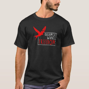 Camiseta Cachemira quiere libertad directa fuera de Azaad J
