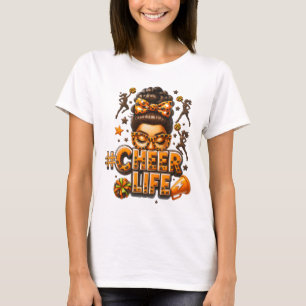 Camiseta Cacho Desordenado Moreno Negro T de Porristas