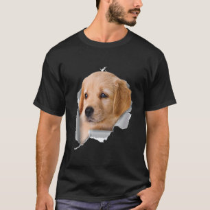 Camiseta Cachorro Adorable Cara de Golden Retriever Golden 