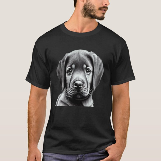 Camiseta Cachorro Adorable de Labrador Retriever Para Amant (Anverso)