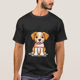 Camiseta Cachorro Adorable “Te Quiero” – Diseño de Amor Ado