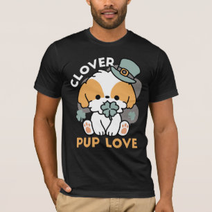 Camiseta Cachorro Afortunado con Trébol – Regalo del Día de