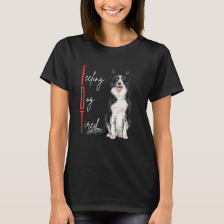 Camiseta Cachorro Amante de Perrito Retro Cansado