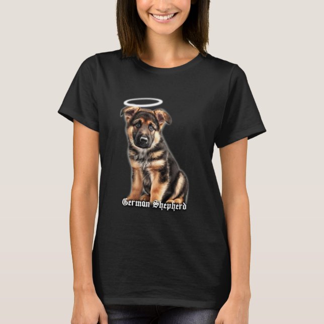 Camiseta Cachorro Ángel Pastor Alemán (Anverso)