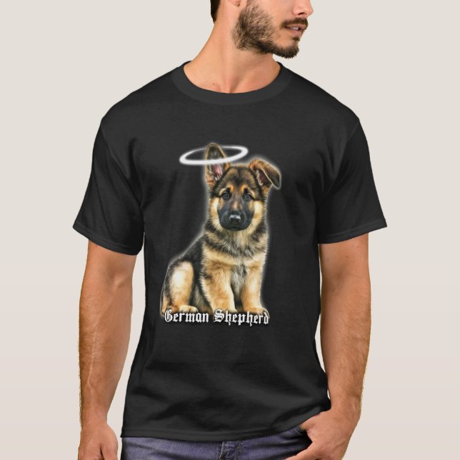 Camiseta Cachorro Ángel Pastor Alemán (Anverso)