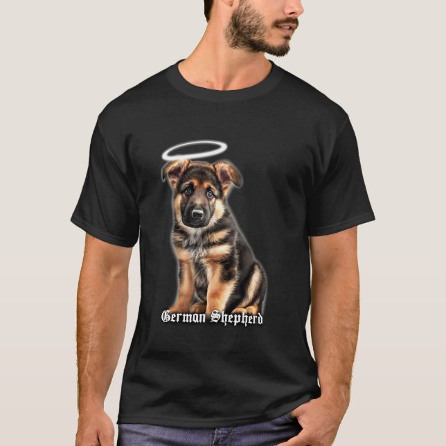 Camiseta Cachorro Ángel Pastor Alemán (Anverso)