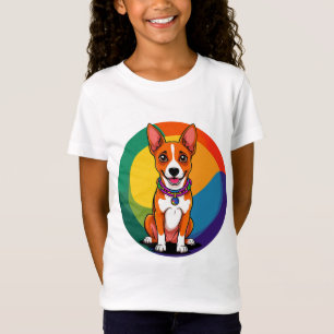 Camiseta Cachorro Animado Adorable con Collar