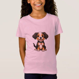 Camiseta Cachorro Artístico Tricolor Adorable - Arte de Per