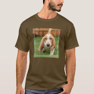 Camiseta Cachorro Basset Hound Caminando