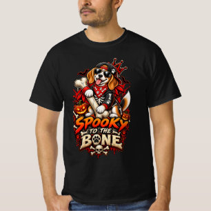 Camiseta Cachorro Beagle Espeluznante Hasta Los Huesos Hall
