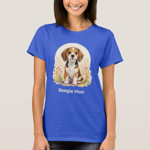 Camiseta Cachorro Beagle Tricolor Blanco Negro y Canela Ado