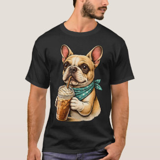 Camiseta Cachorro Bulldog Francés Café Helado Fancy Pup