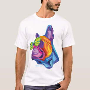 Camiseta Cachorro Bulldog Francés de Verano Colorido