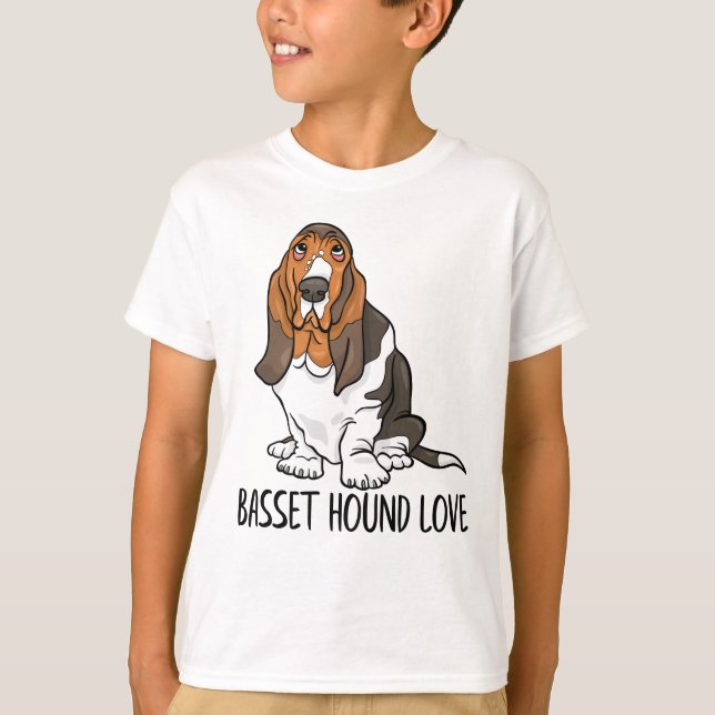 Camiseta Cachorro cachorro Perro Perro Personalizado Basset (Anverso)