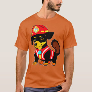 Camiseta Cachorro como bombero