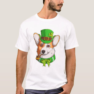 Camiseta Cachorro Corgi Pub Irlandés Amante del Trébol Día