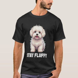 Camiseta Cachorro Coton De Tulear Quédate Esponjoso Amante