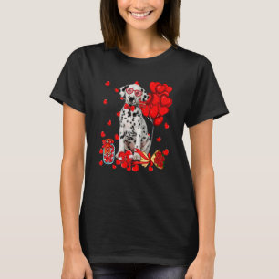 Camiseta Cachorro dálmata lindo corazón divertido perro del