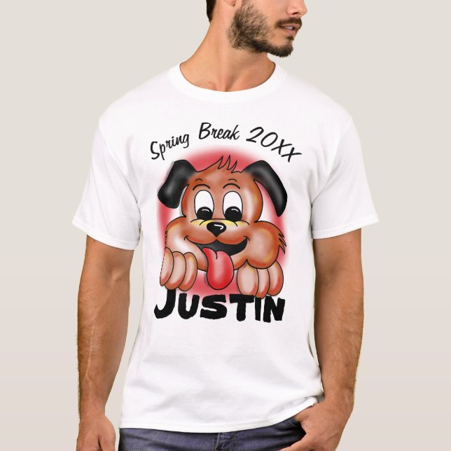 Camiseta Cachorro de aerógrafo (Anverso)