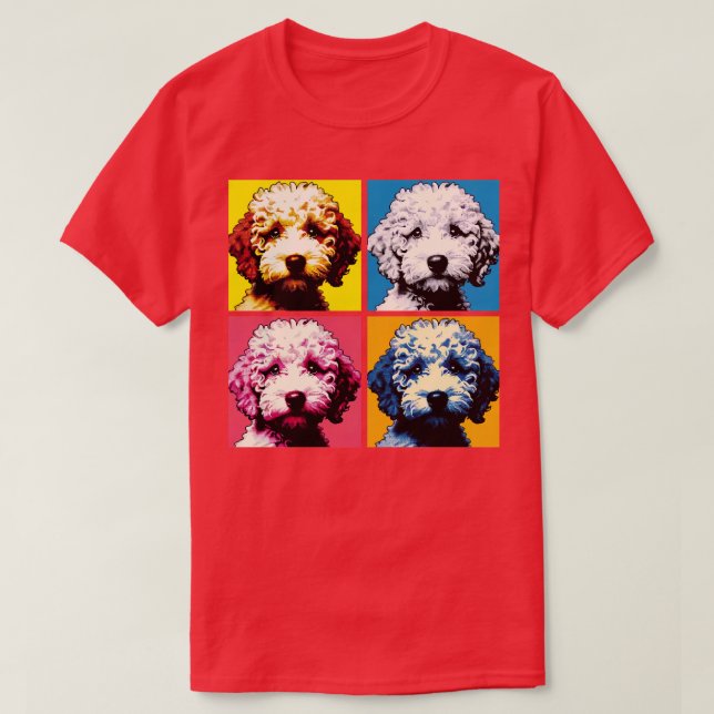 Camiseta Cachorro de arte retro Lagotto Romagnolo (Diseño del anverso)
