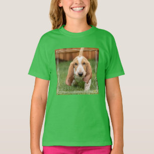Camiseta Cachorro de Basset Hound Caminando