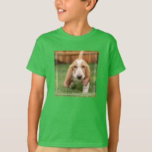 Camiseta Cachorro de Basset Hound Caminando