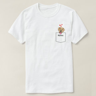 Camiseta Cachorro de bolsillo amarillo del laboratorio