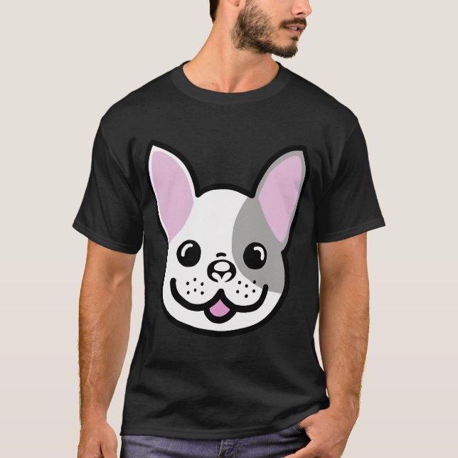 Camiseta cachorro de bulldog francés (Anverso)