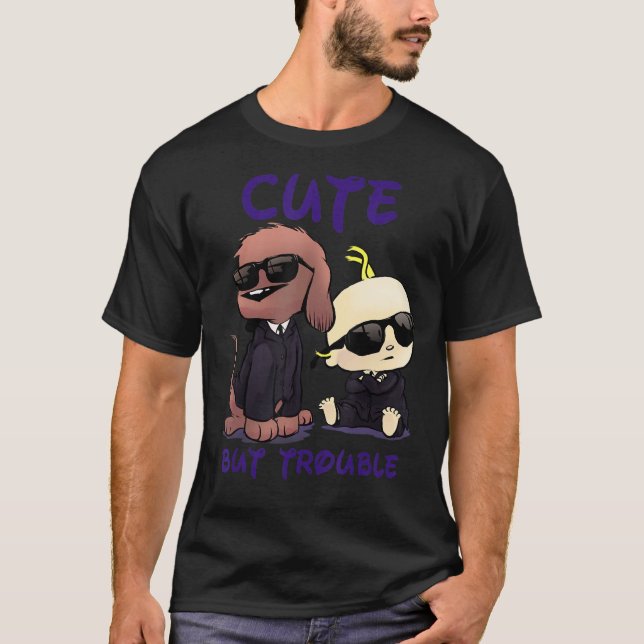 Camiseta Cachorro de cachorro bebé cute problemas perro de  (Anverso)