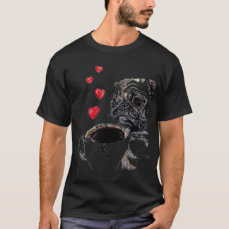 Camiseta Cachorro de café La vida sucede El café ayuda Ama 