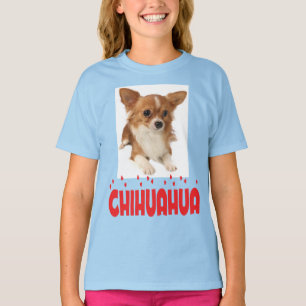 Camiseta Cachorro de Chihuahua de pelo largo para niñas