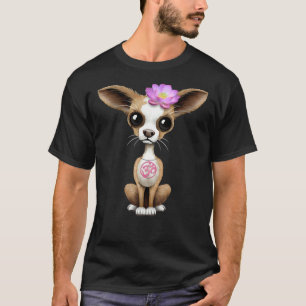 Camiseta Cachorro De Chihuahua Zen Con Símbolo De Yoga Rosa