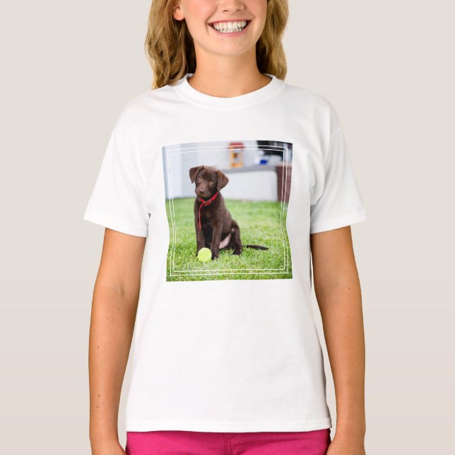 Camiseta Cachorro de chocolate con bola de tenis (Anverso)