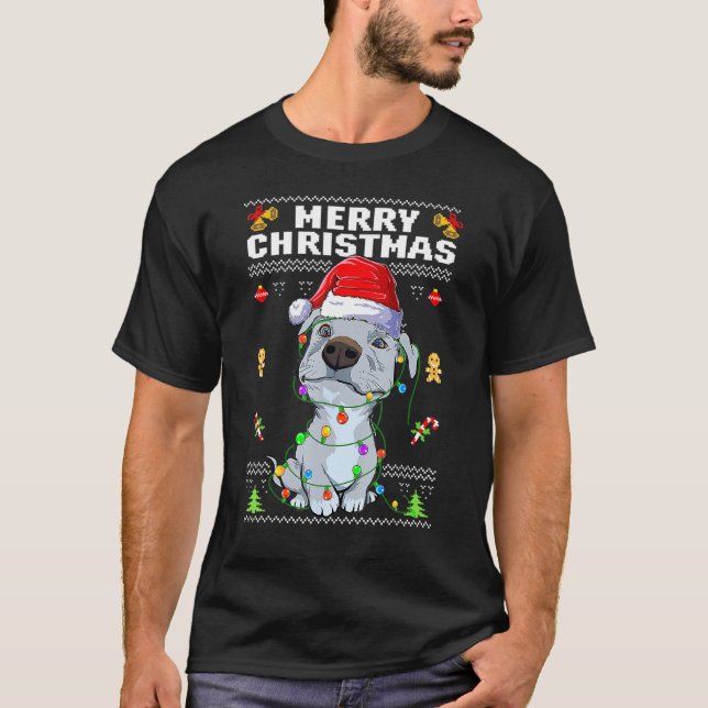 Camiseta Cachorro de cigalas, pimiento, mora, navidad, suét (Anverso)