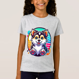 Camiseta Cachorro de dibujos animados caprichoso