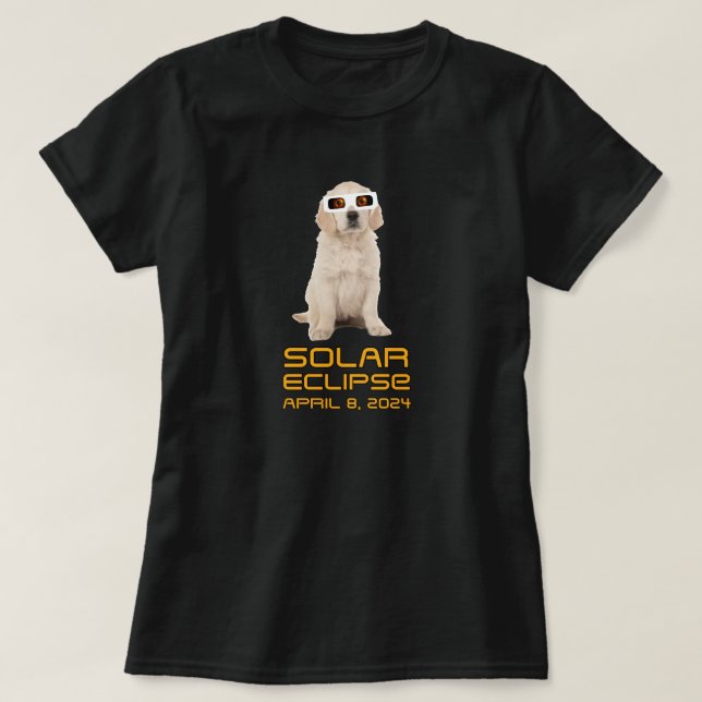 Camiseta Cachorro de eclipse solar (Diseño del anverso)