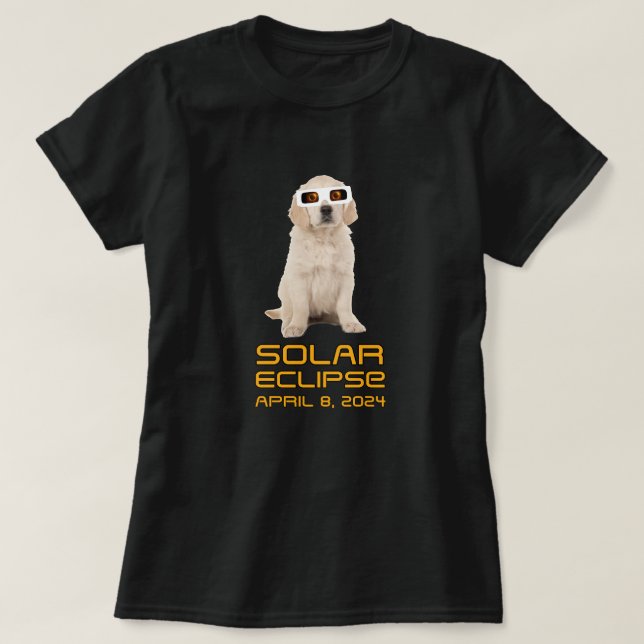 Camiseta Cachorro de eclipse solar (Diseño del anverso)