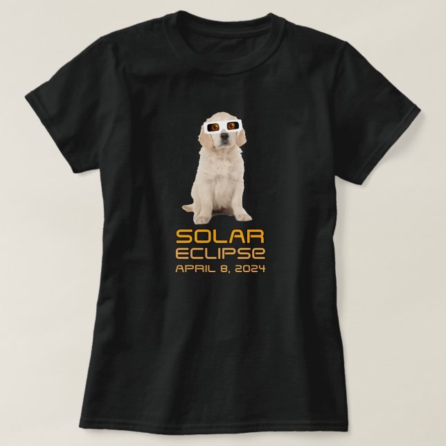 Camiseta Cachorro de eclipse solar (Diseño del anverso)