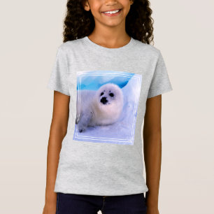 Camiseta Cachorro de foca arpista pequeño cubierto de copos